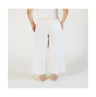 Poplinen Plus Size Nin Linen Pant
