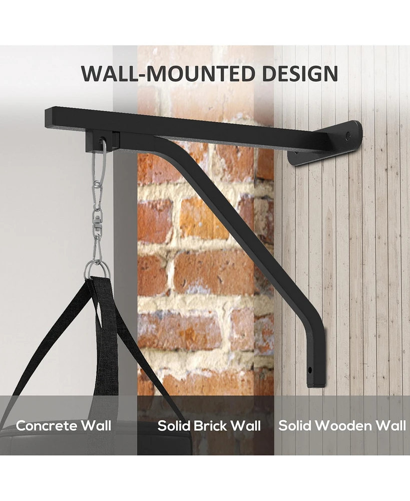 Soozier Heavy Bag Wall Mount Set with Unfilled Punching Bag & Bracket