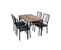 Dining Table Set for 4, Dining Room Table Set for 4, Dining Table and Chairs Set for 4, Dining Table with 4 Chairs, 4 Piece Dining Table Set