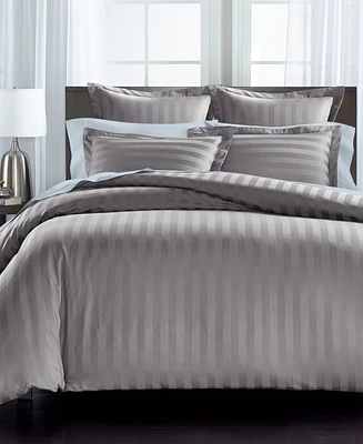 Charter Club 1.5" Stripe 550 Thread Count 100% Cotton 3-Pc. Duvet Cover Set, Full/Queen, Exclusively at Macy's