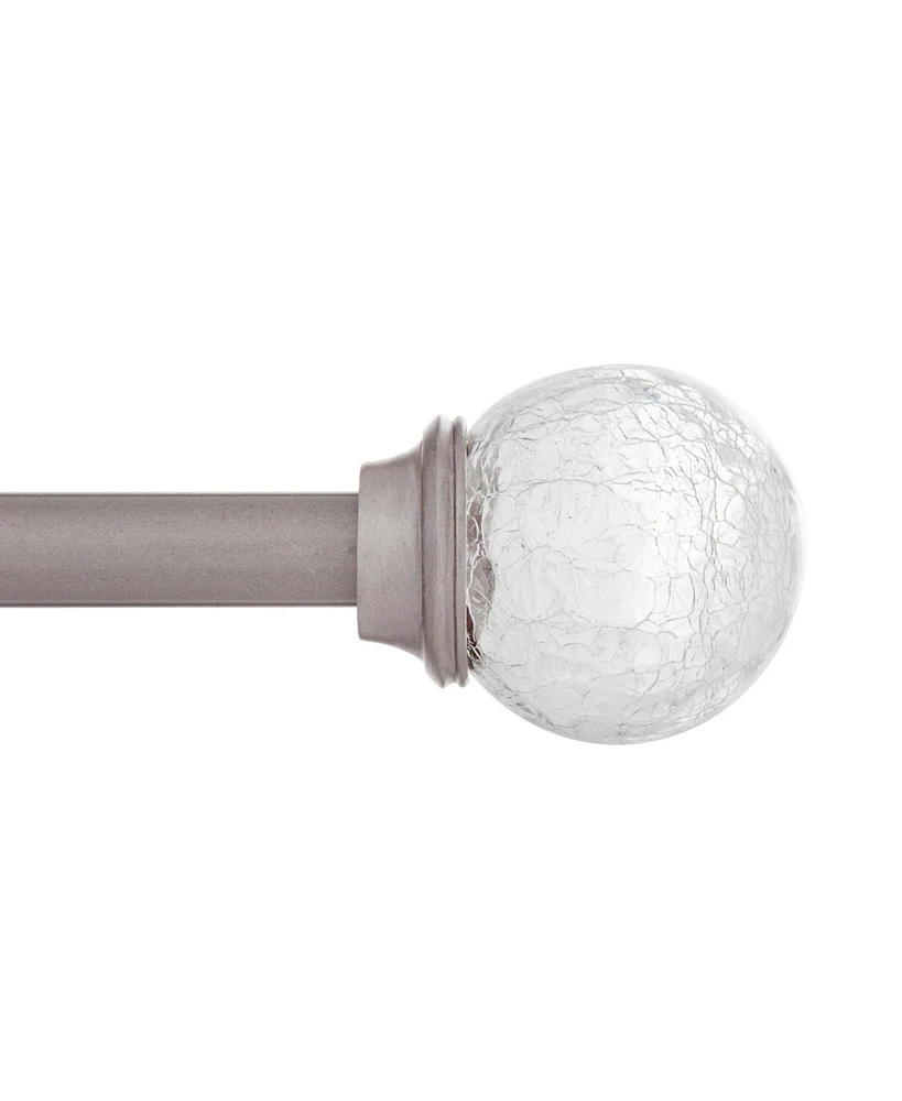 Kenney Walden 5/8 Inch Decorative Window Curtain Rod with Glass Finials