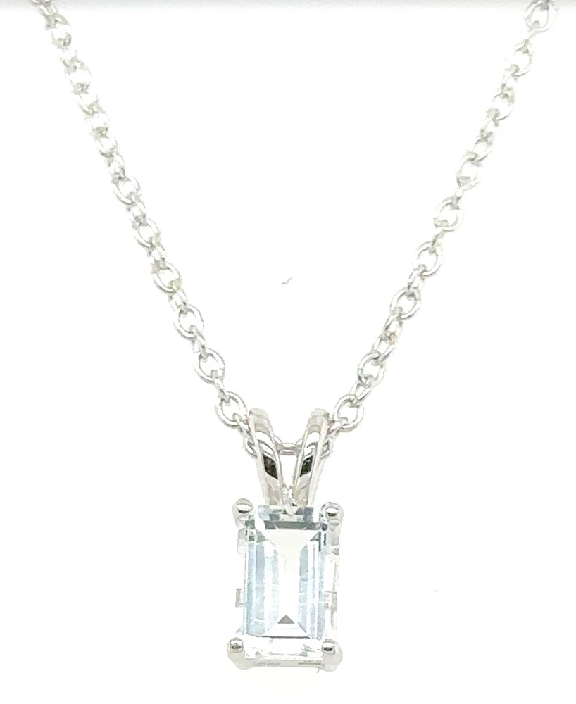 2-Pc. Set Ruby (5/8 ct. t.w.) & White Topaz Solitaire 18" Pendant Necklaces Sterling Silver 10k Gold-Plated (Also