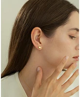 Sterling Silver 18k Gold Plated Alexandra Stud Earrings – Dainty Summer Earrings, Lightweight, Vacation Style, Warm Weather Look