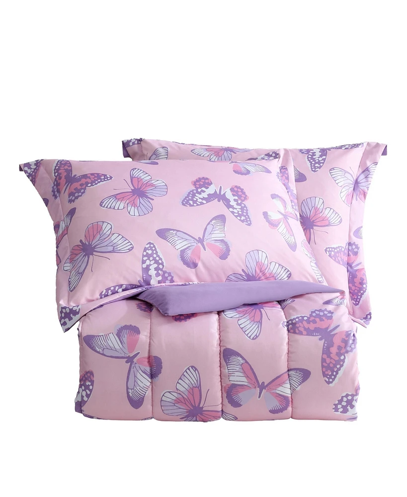Alex + Bella Magical Butterfly 3-Piece Ultra Soft Microfiber Comforter Set - Full
