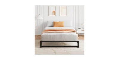 gaomon Twin Size Metal Platform Bed Frame with Steel Slat Support