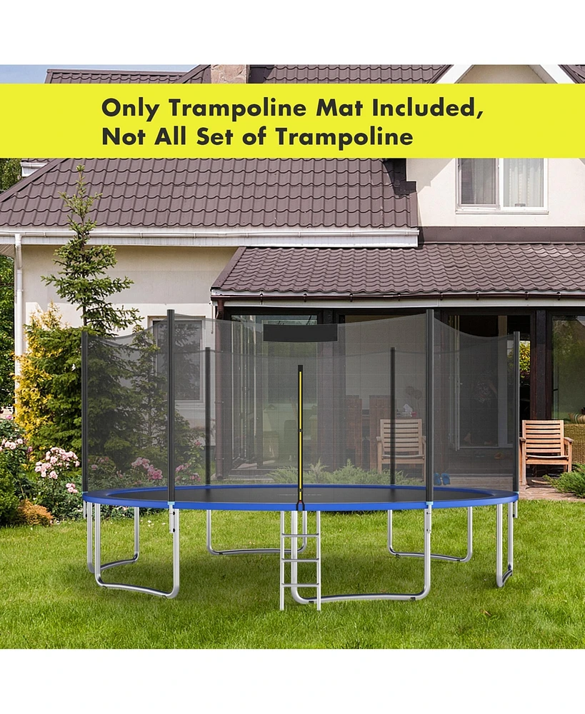 Gymax Replacement Trampoline Mat Jumping Mat Fits 16ft Frame w/ V-Hooks