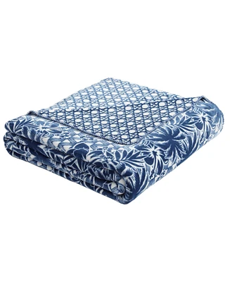 Closeout! Tommy Bahama Home Lanikai Fronds Flannel Blanket, Twin
