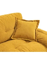 Streamdale Furniture 84" Chenille Recliner Sofa Small Sofa Loveseat Deep Seat Sofa Couch with 2 Throw Pillows & Memory Foam for Living Room Apartment