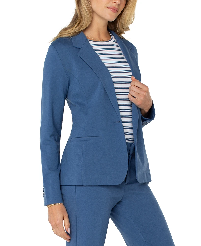 Liverpool Los Angeles Women's Fitted Single-Button Blazer
