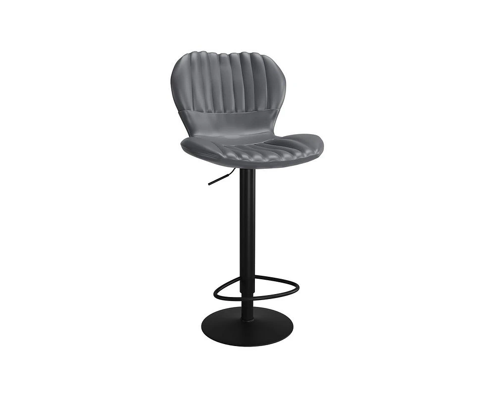 gaomon Bar Stools Set of 4, Modern Swivel Chairs, Adjustable Counter Height with High Backrest