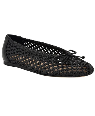 Calvin Klein Women's Zatoria Woven Ballet Flats