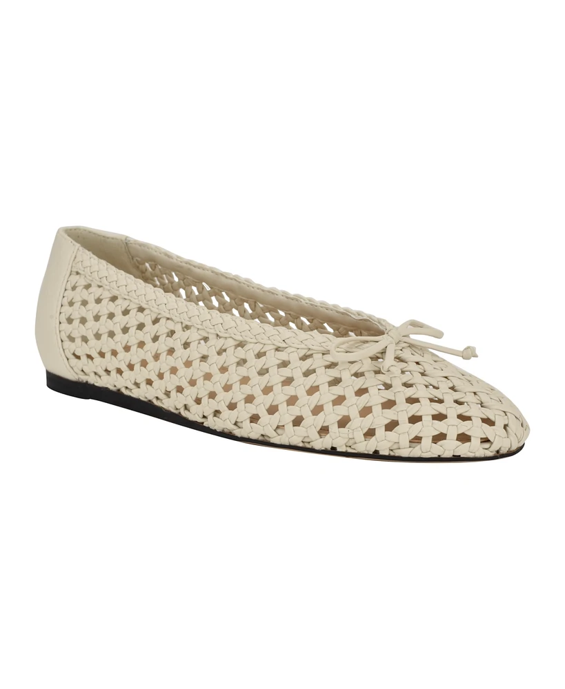 Calvin Klein Women's Zatoria Woven Ballet Flats