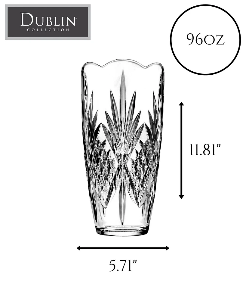 Godinger Dublin Crystal 13" Vase