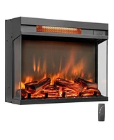 Sugift 23 Inch 3 Sided Electric Fireplace Insert With Remote Control