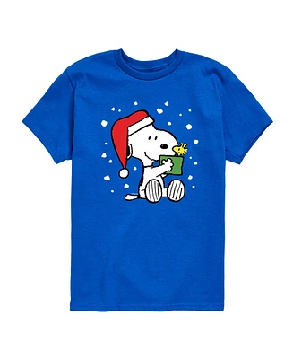 Peanuts Big Boys Snoopy Present Graphic Tee