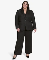 Dkny Plus Size Ponte One-Button Blazer