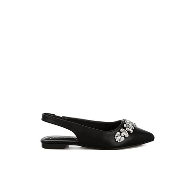 Adhara Diamante Embellished Flat Sandals
