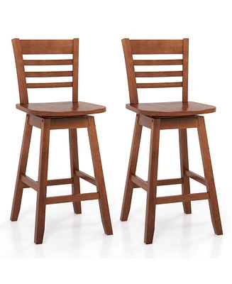 Gouun Counter Height Barstools Set of 2 with Footrest for Kitchen Island Bar