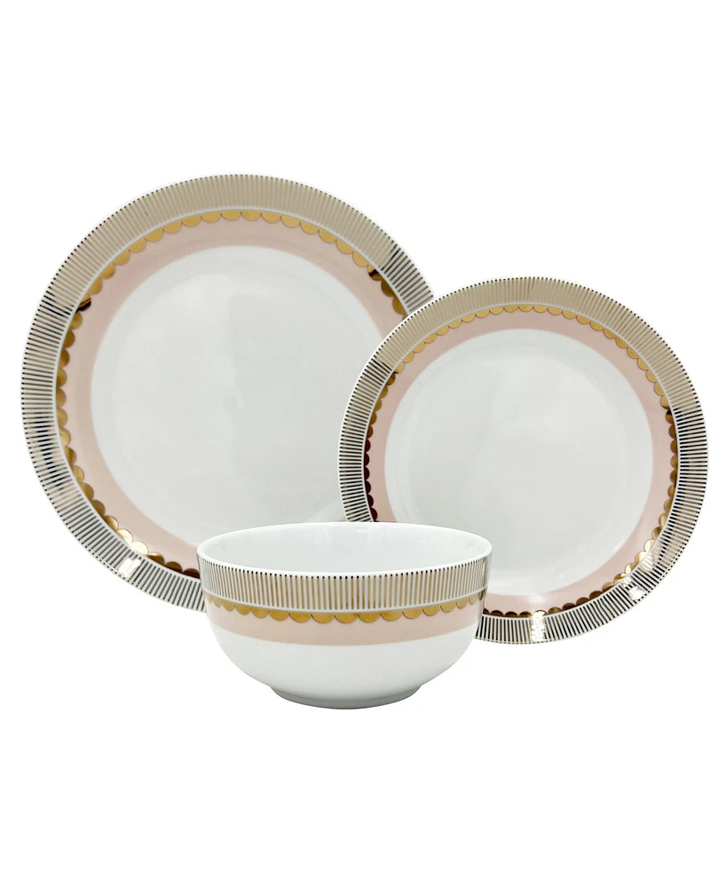 Darbie Angell Golden Charm 12 Pc. Dinnerware Set, Service for 4