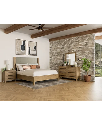 Davie 3-Pc. King Set (Upholstered Bed, Dresser & 3-Drawer Nightstand)