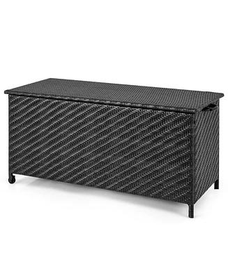 Gouun 85 Gallon Outdoor Storage Box with Removable Liner Universal Wheels