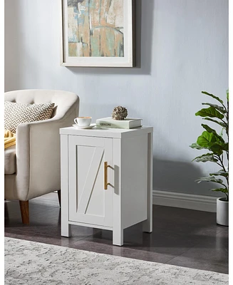 Kings Brand Furniture Sendero Side End Table with Faux Marble Storage Shelves & Gold Metal Frame, Nightstand