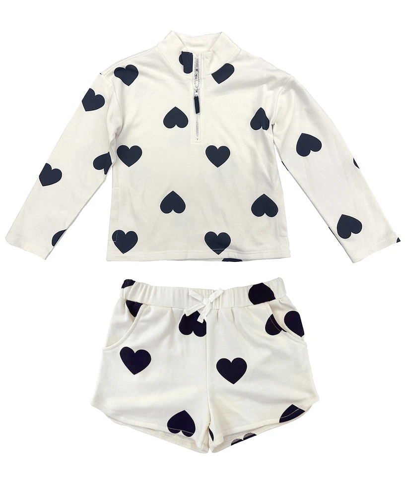 kensie Big Girl's French Terry Zip Up Hoodie