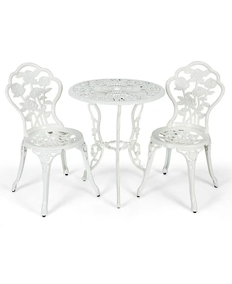 Gouun Outdoor Cast Aluminum Patio Furniture Set with Design