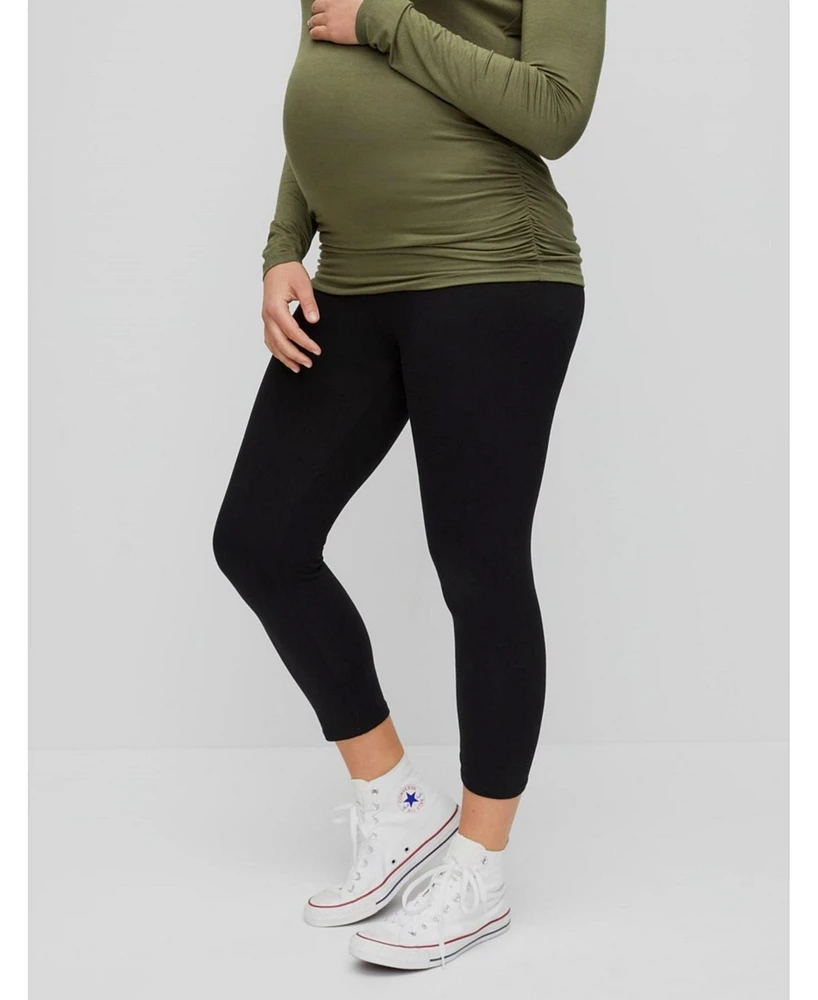 Motherhood Maternity Basic Secret Fit Belly Crop Leggings
