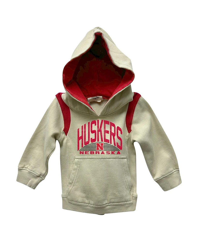 Wes & Willy Baby Boys and Girls Nebraska Huskers Colorblock Pullover Hoodie Sweatpants Set