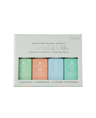 100% Pure Natural Essence Essential Oils – Nature s Healing Power with Eucalyptus, Frankincense, Lavender, and Peppermint