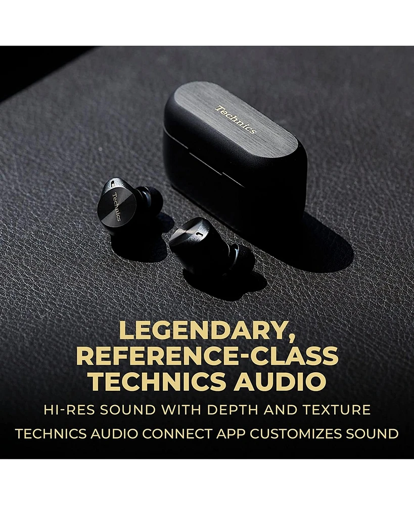 Technics Premium Hi-Fi True Wireless Bluetooth Earbuds with Advanced Noise Cancelling, 3 Device Multipoint Connectivity, Wireless Charging, Hi-Res Aud