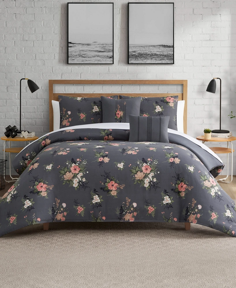 Lucky Brand Cali Bouquet Floral 4-Pc. Comforter Set, Twin/Twin Xl