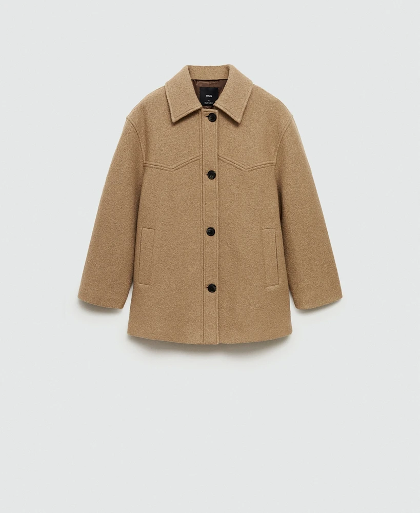 Mango Women's Oversize Wool Coat