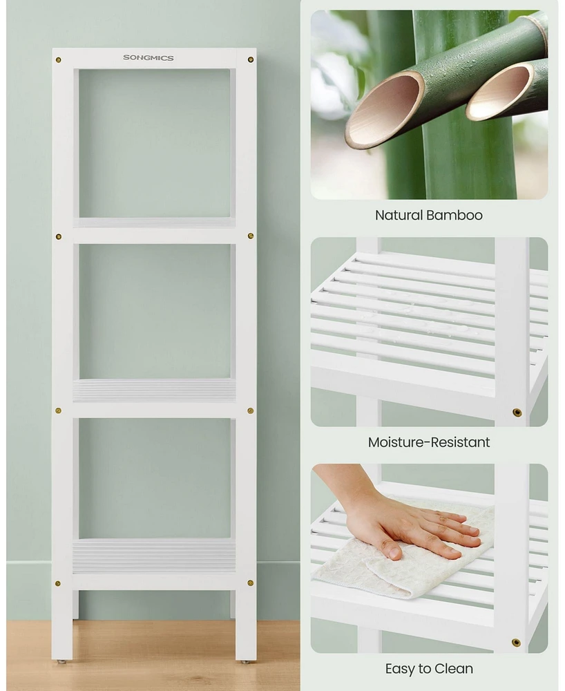 Slickblue 4-Tier Multifunctional Bathroom Shelf Stand Storage Rack for Organized Shelving