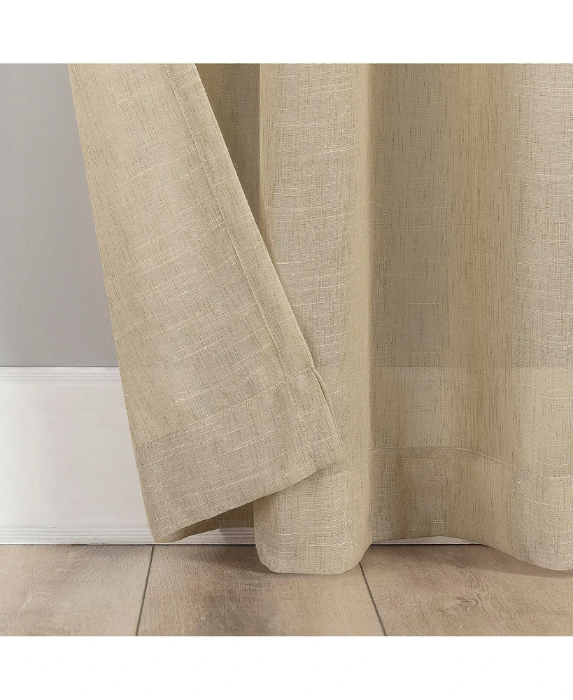 Slub Textured Linen Blend Curtain