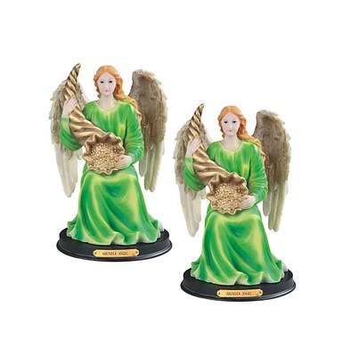 Fc Design "2-pc Gift Set" 12"H Abundia Angel Statue Angel of Abundance Holy Figurine Statue Ornament Home Room Office Decor and Perfect Gift Ideas for