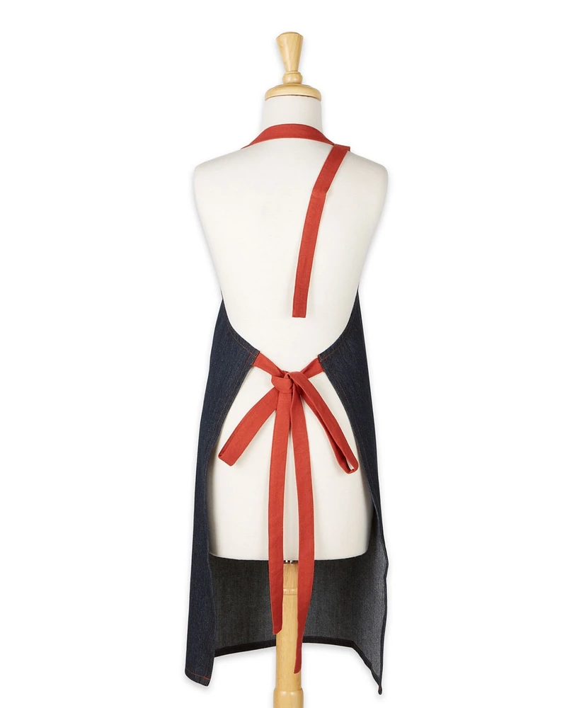 Design Imports Bon Appetit Denim Embroidered Apron