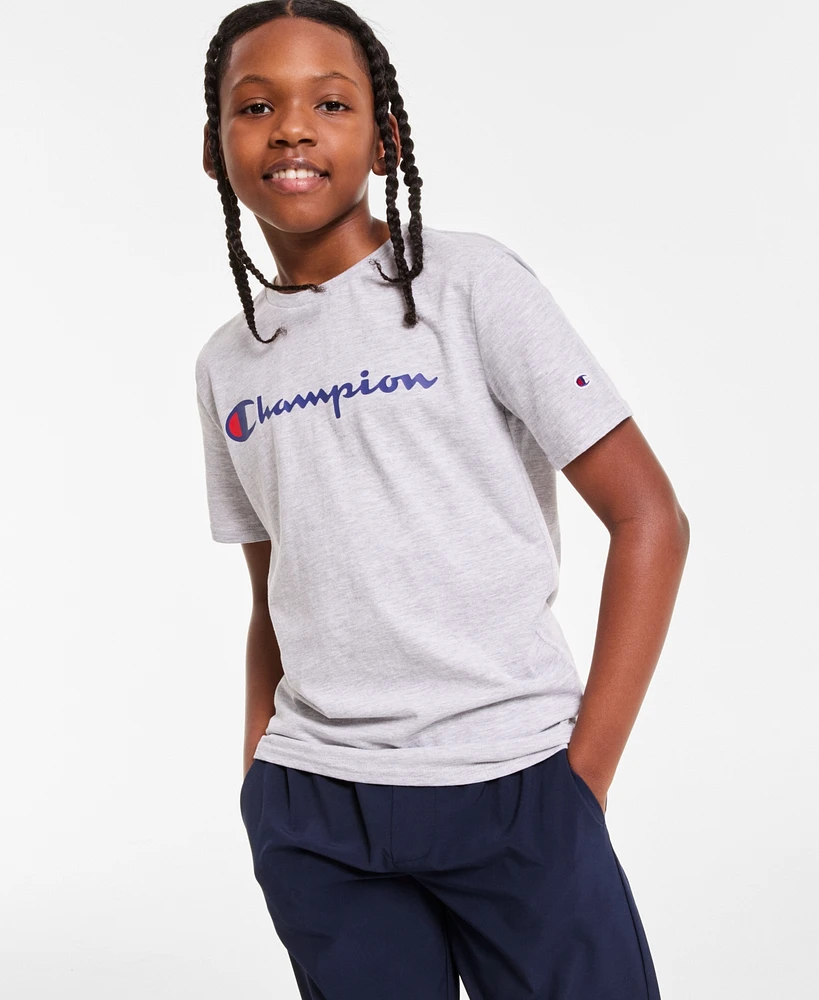 Champion Big Boys Signature Logo T-Shirt