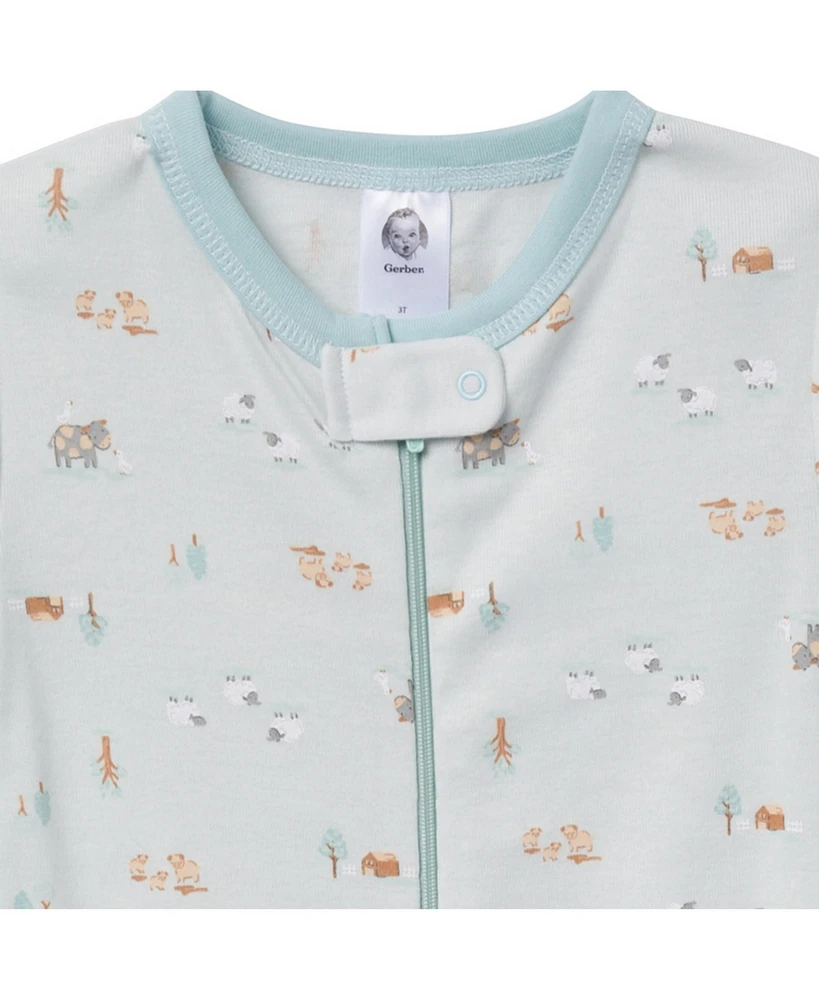Gerber Baby Boys Snug Fit Footed Pajamas, 2-Pack