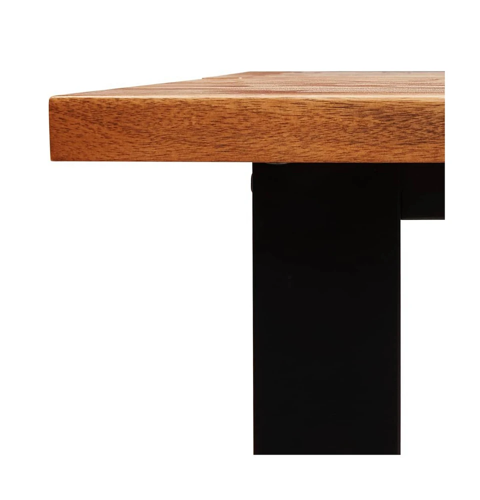 Dining Table with Live Edge 55.1"x31.5"x29.5" Solid Wood Acacia