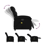 vidaXL Massage Recliner Chair Black Faux Leather