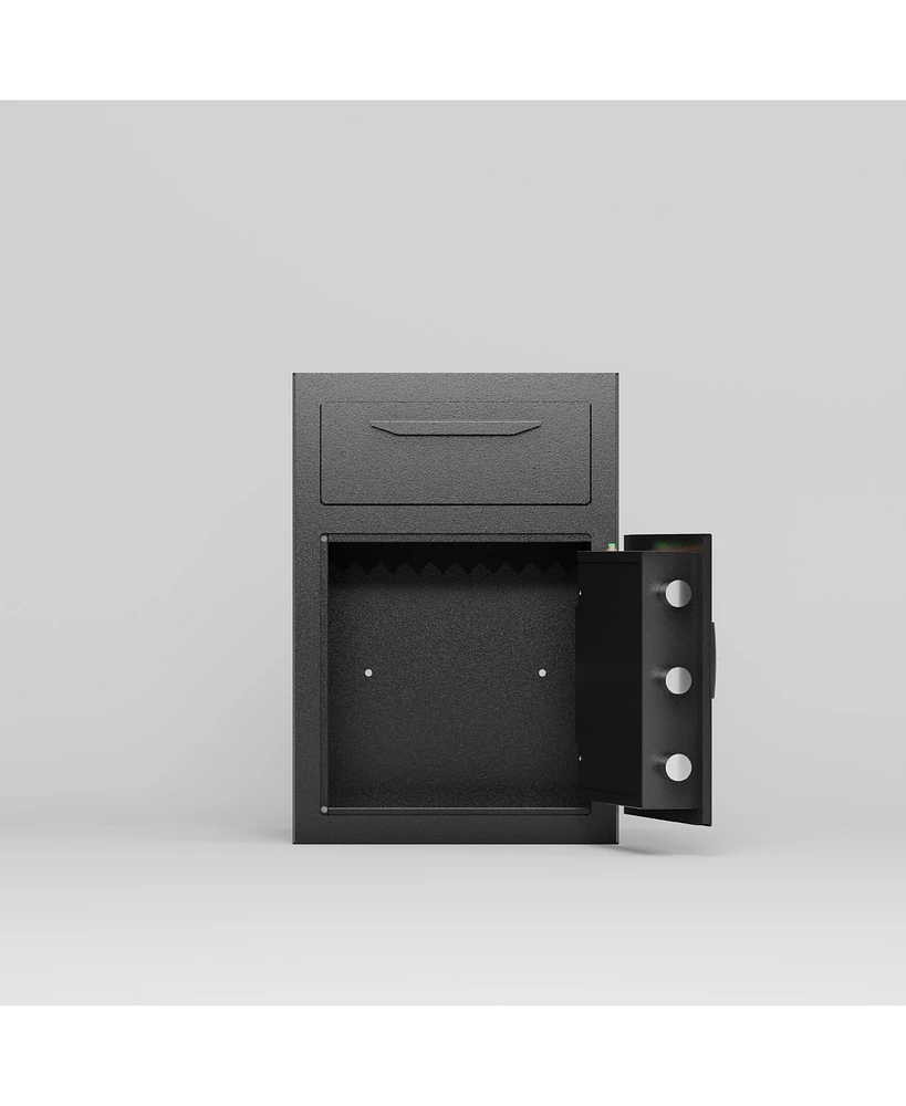 Digital Depository Safe Made of Carbon Steel Electronic Code Lock Depository Safe with Deposit Slot Depository Box for Home Hotel Restaurant and Offic