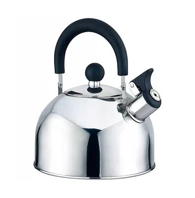 2.5 Qt Stainless Steel Teapot – Whistling Kettle with Ergonomic Stay-Cool Handle and Quick Heat Base