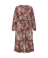 Plus Gaia Print Dress