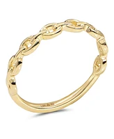 Devata Cable Link Ring in 14K Gold, Size 8, approx. 1.7 grams.