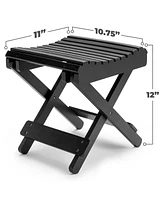 Sorbus Bamboo Folding Step Stool Bench - Great for Bathroom, Spa, Sauna