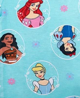 Disney Princess Toddler Girls Short Sleeve and Biker Shorts, 2-Piece Pajama Set
