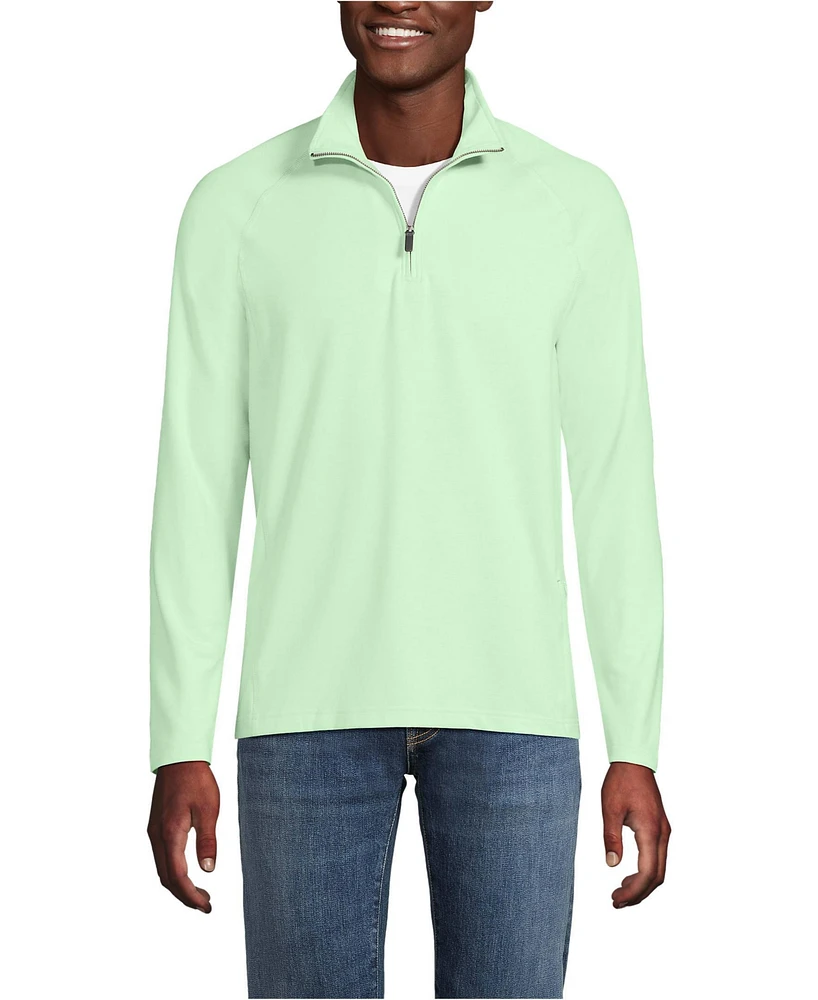 Lands' End Big & Tall Long Sleeve Flex Performance Quarter Zip