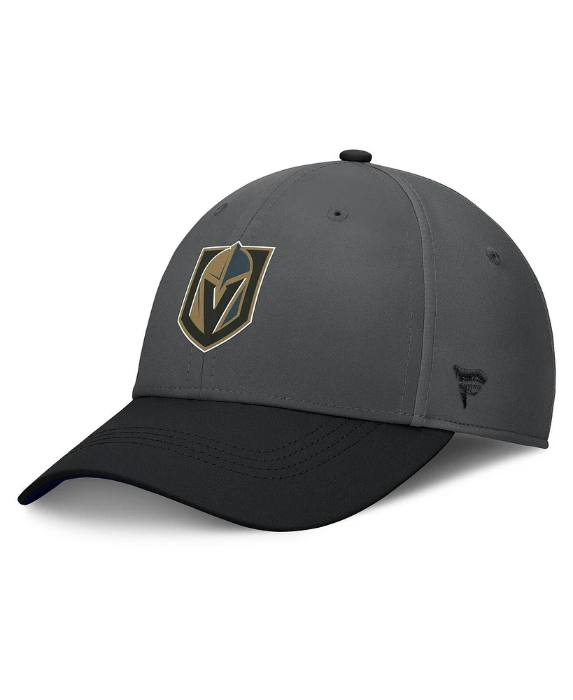 Fanatics Men's Gray/Black Vegas Golden Knights Authentic Pro Rink Flex Hat